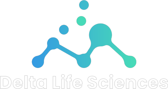 A life sciences logo with the name of a life science.